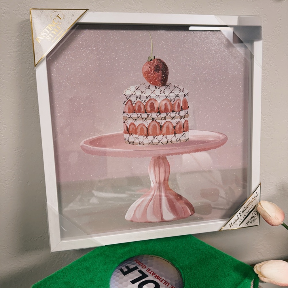 RARE Strawberry GG Pink Cake Art Print